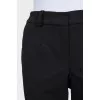 Straight-leg wool trousers with a mid-rise