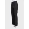 Straight-leg wool trousers with a mid-rise