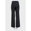 Straight-leg wool trousers with a mid-rise