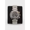 Metal silver clock