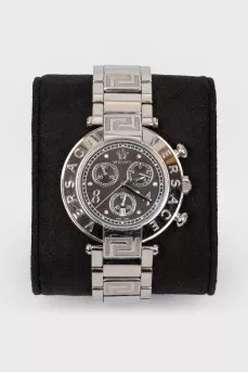Metal silver clock