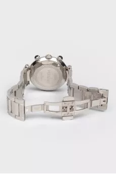 Metal silver clock