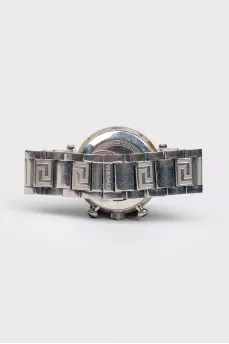 Metal silver clock