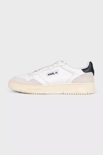 Men's white leather sneakers