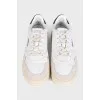 Men's white leather sneakers