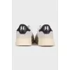 Men's white leather sneakers