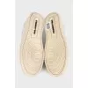 Men's white leather sneakers