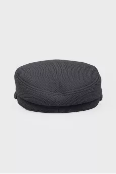 Black textile cap