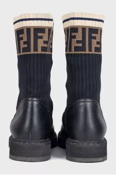 Rococo leather boots
