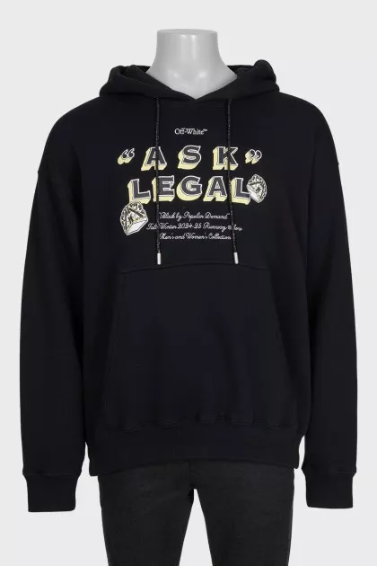 Чоловіче худі чорного кольору Ask Legal