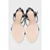 Patent leather heeled sandals