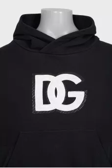 Men's hoodie with contrasting logo