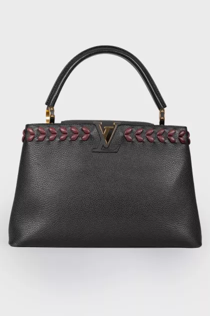Capucines MM woven bag