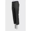 Cropped trousers with a mid-waist