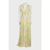 Green printed maxi dress