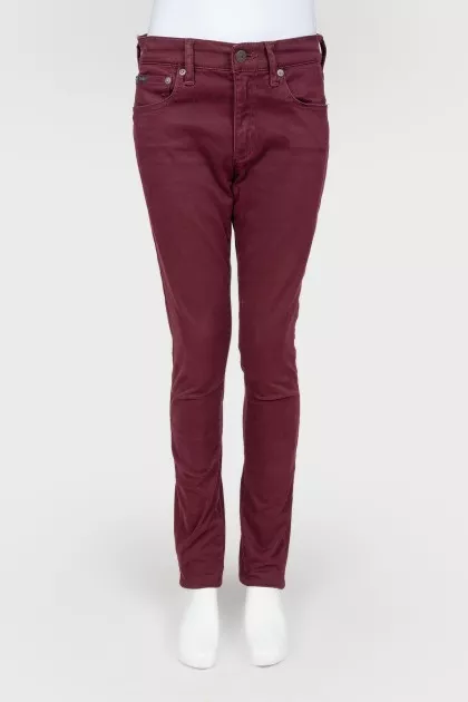 Burgundy skinny jeans