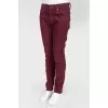 Burgundy skinny jeans