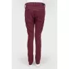 Burgundy skinny jeans