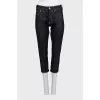 Cropped jeans with buttons