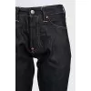Cropped jeans with buttons