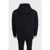 Men's black hoodie with a hood and logo