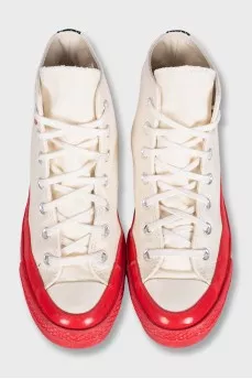 Кеди бежевого кольору Chuck 70 by Comme des Garçons Play x Converse