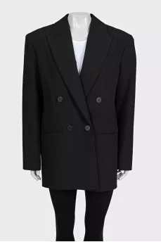 Black double-breasted jacket