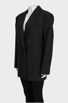 Black double-breasted jacket