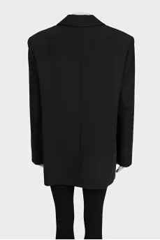 Black double-breasted jacket