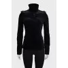 Velvet fitted jacket