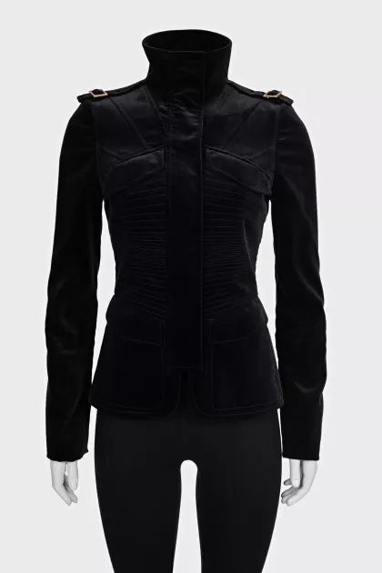 Velvet fitted jacket