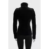 Velvet fitted jacket