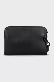 Men's black bag with a 3D logo