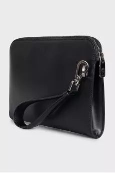 Men's black bag with a 3D logo