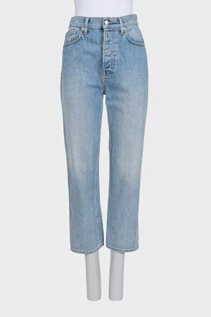 Blue cropped jeans