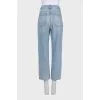 Blue cropped jeans