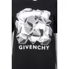 Black T-shirt with gray geometric print