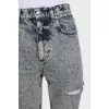 Straight jeans with side slits