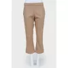 Dense beige shortened trousers
