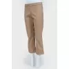 Dense beige shortened trousers