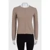 Brown cropped cardigan