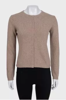 Brown cropped cardigan