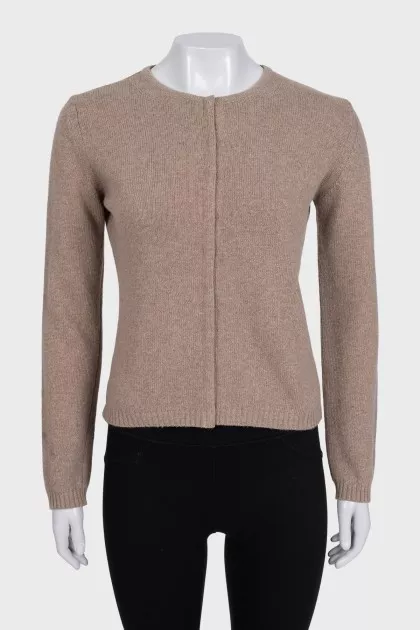 Brown cropped cardigan