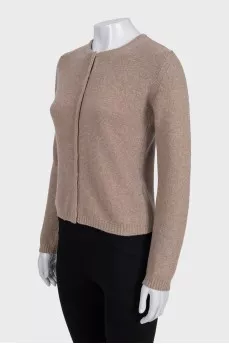 Brown cropped cardigan