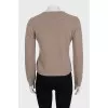Brown cropped cardigan