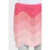 Pink knitted skirt