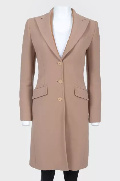 Beige fitted coat