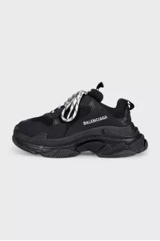 Кроссовки Triple S черного цвета 