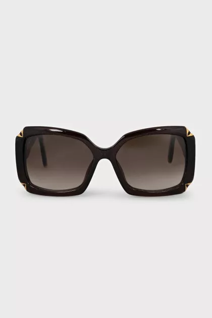 Gradient sunglasses with shiny frames