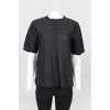 Black top straight cut with short sleeve